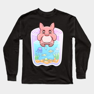 Rabbit on glass Long Sleeve T-Shirt